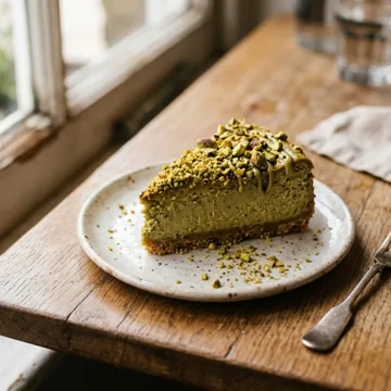 Pistachio cheesecake