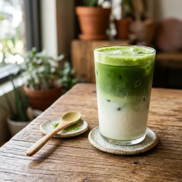 Iced matcha latte